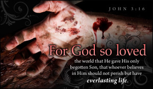 Jesus hand bleeding